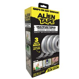 Alien Tape Cinta Adhesiva Doble Cara Multiuso Pack 3 Und. Color Transparente